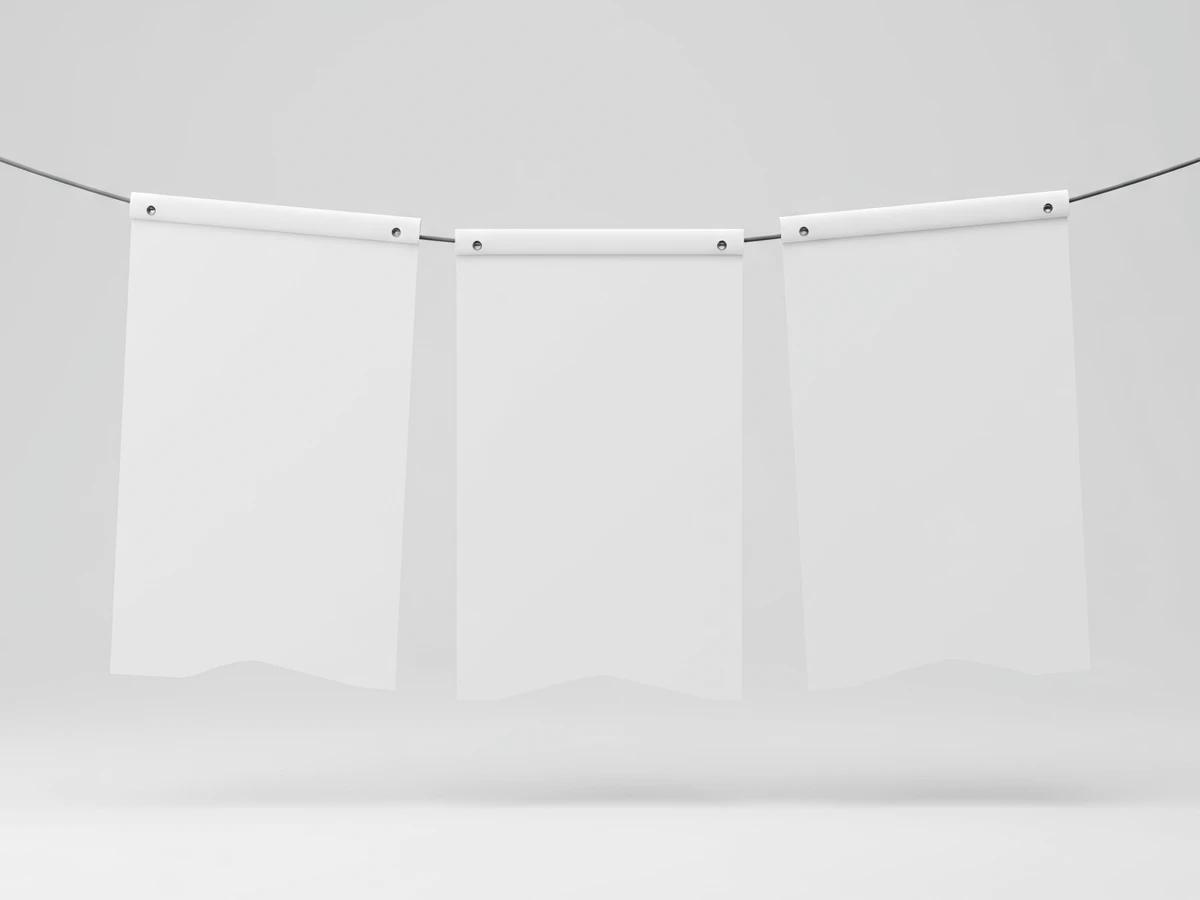 Paper Banner Flags (10 flags) - blank